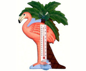 Window Thermometer Flamingo