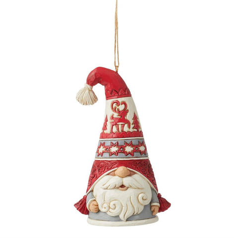 Jim Shore Nordic Noel Flap Hat Gnome Ornament 6012895