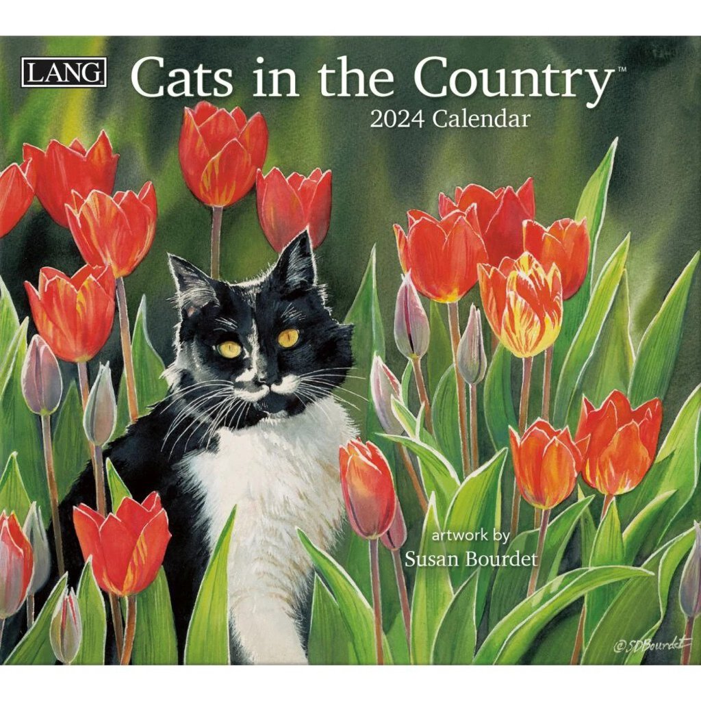Lang 2024 Calendar - Cats in the Country