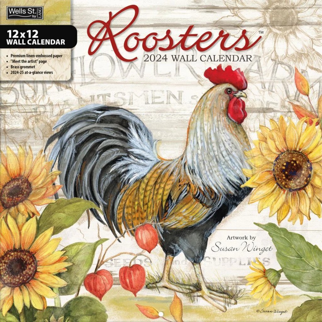 Lang 2024 Calendar Roosters The Shoppes at Carson Block