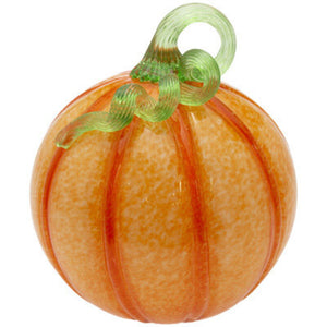Orange Glass Pumpkin - Large
