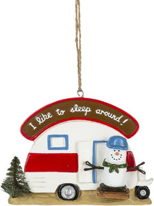 Smores Ornament - Camper "I Sleep Around"
