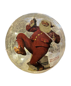 Normal Rockwell "Cola Santa 6" Glass LED Globe