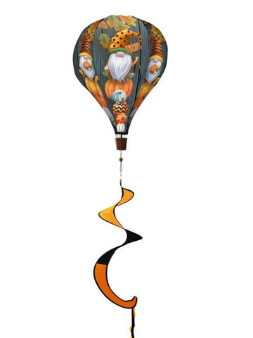 Fall Gnomes Deluxe Hot Air Balloon Wind Twister
