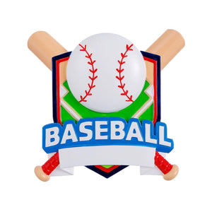 Baseball Shield Personalized Ornament