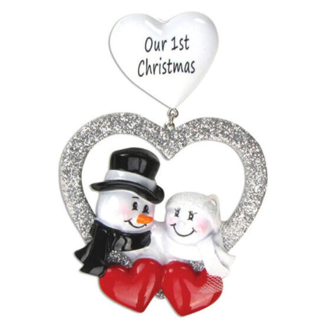 First Christmas Snowman Personalized Ornament