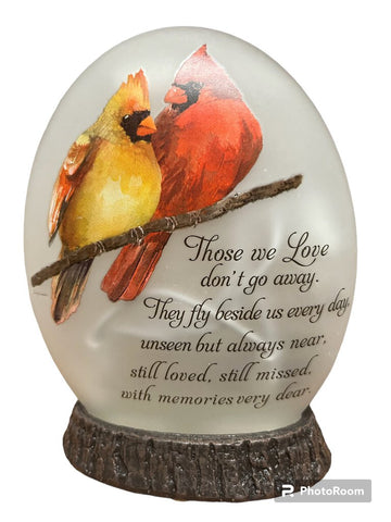 Stony Creek Pre-Lit Orb - Memorial Cardinal "Those We Love"