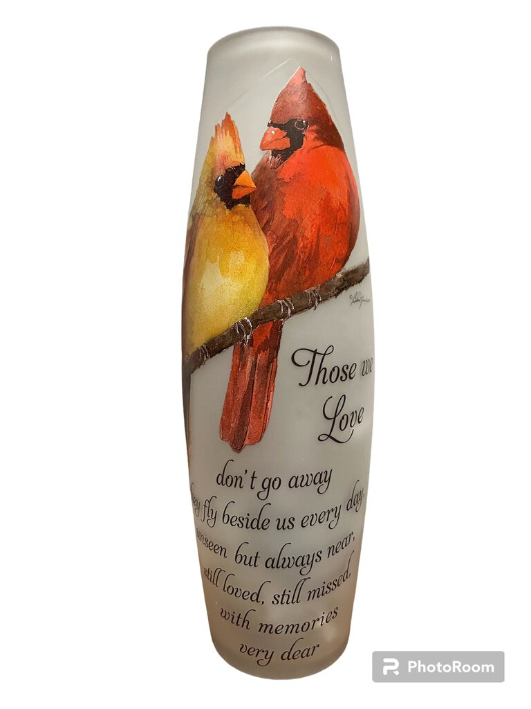 Stony Creek - Lighted Cardinal "Those We Love" Vase