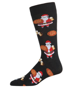 Memoi Socks - Men's Santa Pizza & Beer