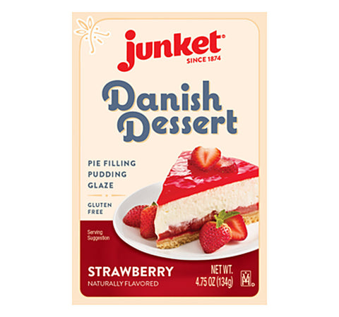 Junket Danish Dessert - Strawberry Pudding Pie FillingGlaze