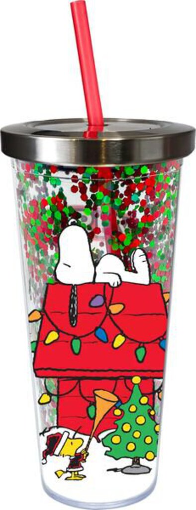 SNoopy & Woodstock Christmas Glitter Cup