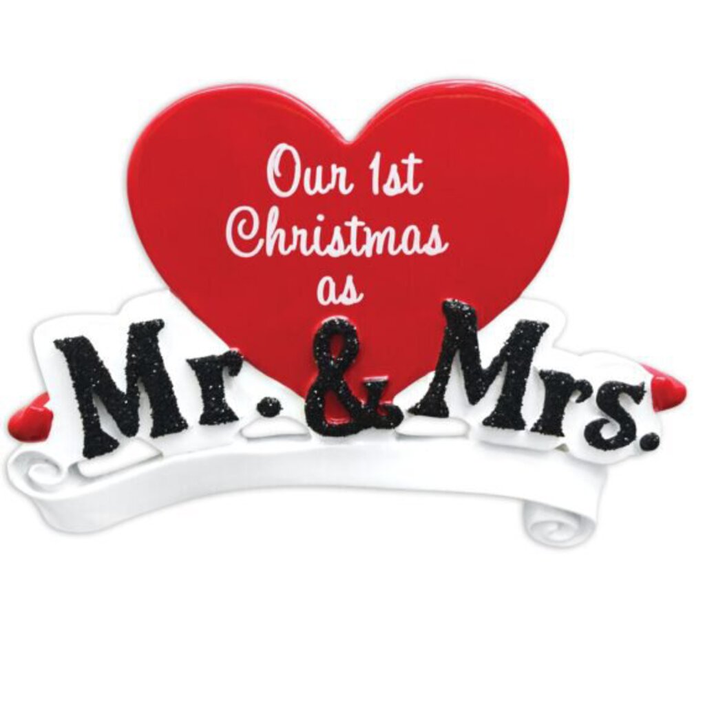 Personalized Ornament - Mr. & Mrs. First Christmas