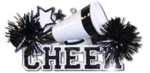 Personalized Ornament - Cheerleader (Black)