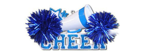 Personalized Ornament - Cheerleader (Blue)