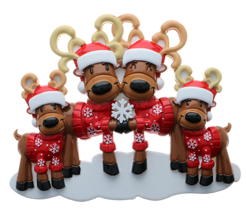 PolarX Reindeer Ornament - Family of 4