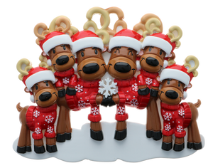 PolarX Reindeer Ornament - Family of 6
