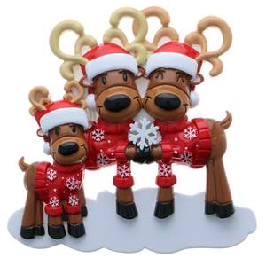 PolarX Reindeer Ornament - Family of 3