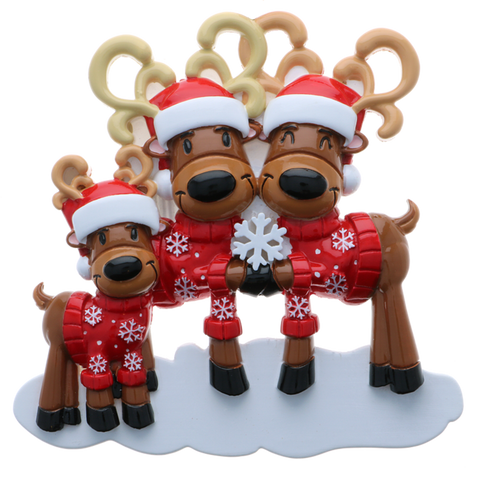 PolarX Reindeer Ornament - Family of 3