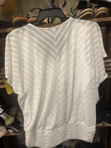 Patterned White Shirt