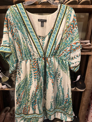 Feather indian print Dress