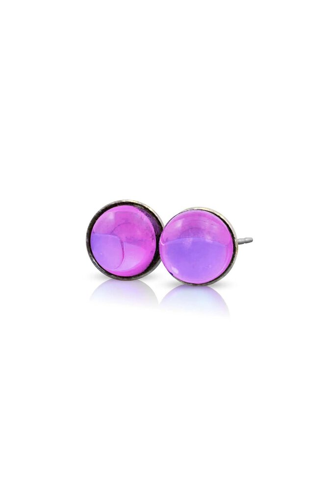 Small Stud Frosted Glass Earrings