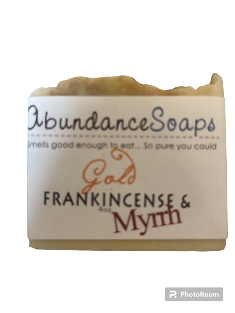 Abundance Soaps - Gold Frankincense & Myrrh 4oz Handcrafted Soap Bar