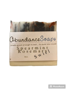 Abundance Soap - Spearmint Rosemary 4oz Handcrafted Soap Bar