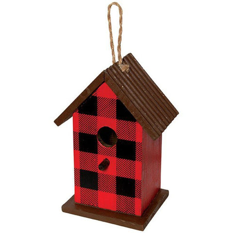 Carson Home Accents - Red Buffalo Plaid Bird House