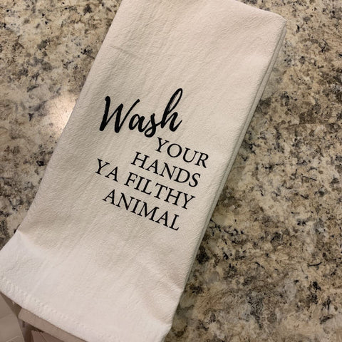 Wash Your Hands Filthy Animal Hand Towel