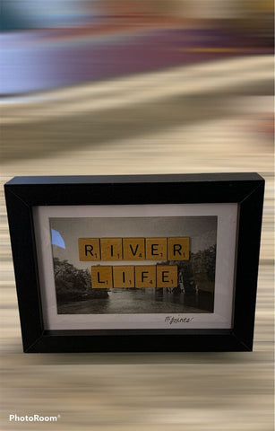 Wordz in Framez - River Life 6x8 Framed Art